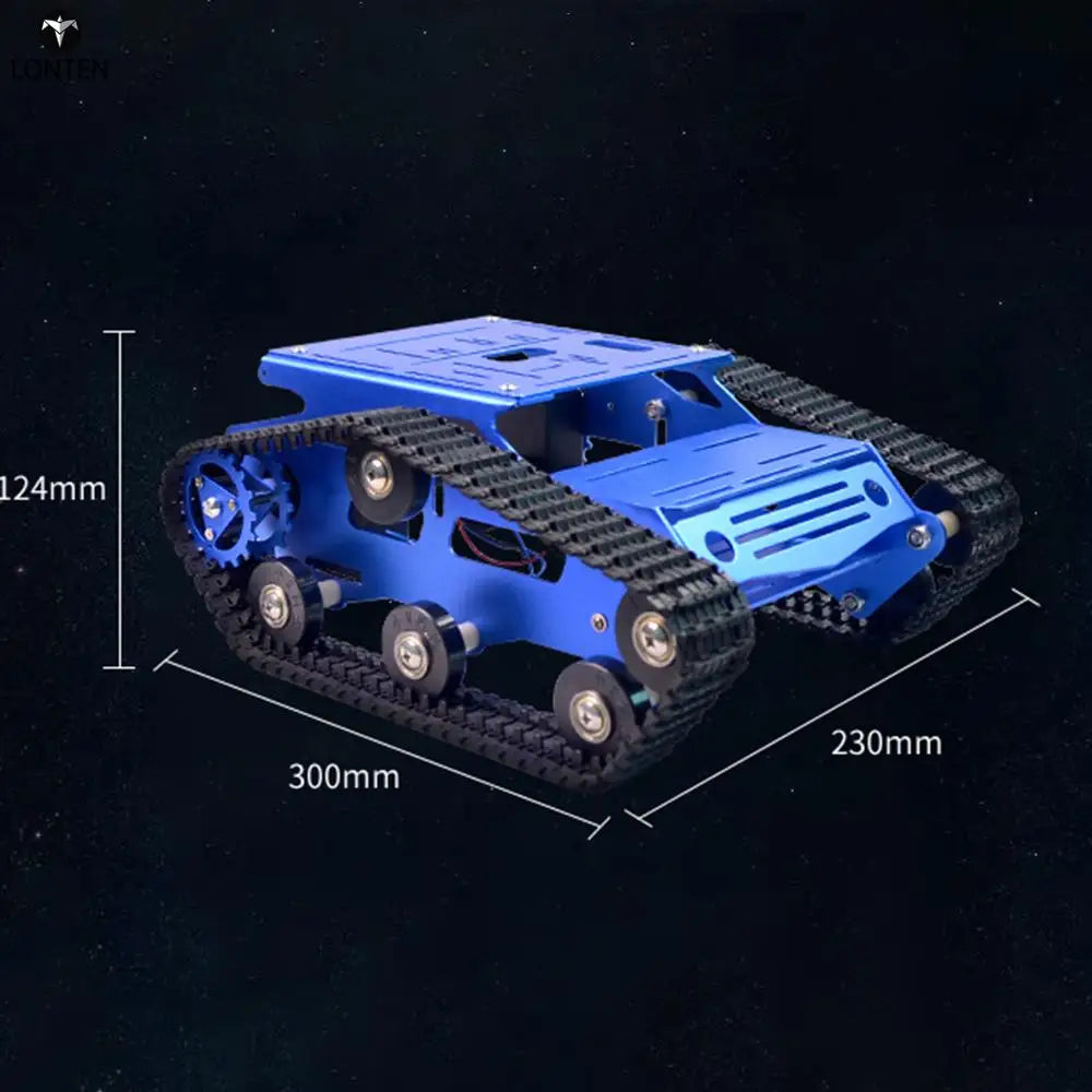 Custom Lonten DIY High Tech Smart Robot Tank Crawler Chassis Car Frame Kit Programmable Toys Age 8+ Kids Christmas Gift - Blue Manufacturer