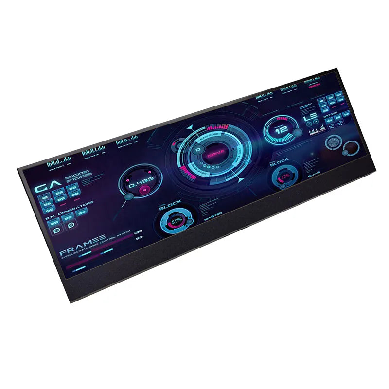 Custom 12.6 inch stretched bar IPS secondary Screen For Aida64 CPU GPU Fan Temperature Memory Monitor, Computer Case Dynamic HD Display Manufacturer