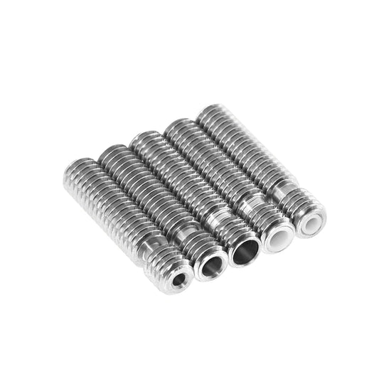 Custom 3D part V5 Stainless Steel Throat WITH PTFE 1.75/3/4.1mm Thread Hot End Filament 3D Printer Part All Metal With PTFE Tube Part Manufacturer