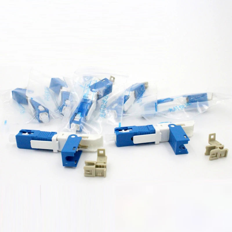 Custom 100PCS KPYSC250P-CE FTTH SC UPC Optical fibe quick connector SC PC FTTH Fiber Optic Fast Connector SC Connector Manufacturer