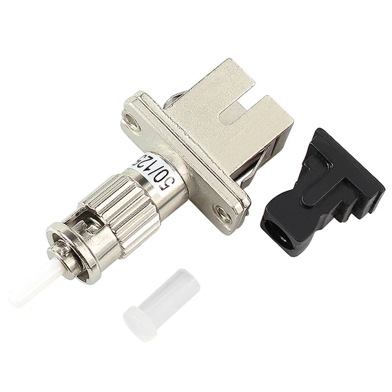 Custom 5PCS ST-SC multimode adapter Connecter ST to SC flange adapter ST-SC Square metal Fiber Optic Adapter Fiber Optic coupler Manufacturer