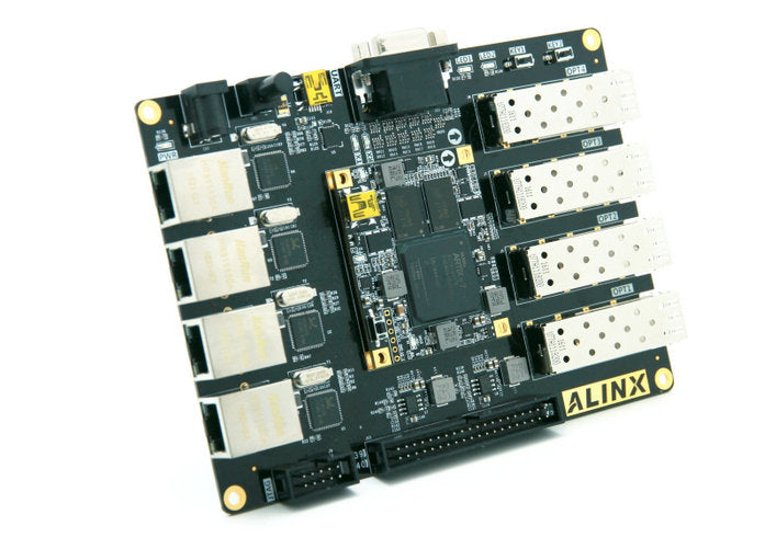 Alinx XILINX A7 FPGA Black Gold Development Board ARTIX-7 fiber Optic Ethernet AX7101 Custom PCB shenzhen pcb pcba