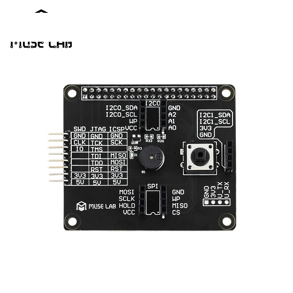 Custom Multifunctional RPI-HAT Programmer Raspberry Pi Expansion Board I2C/SPI/SWD/JTAG/ICSP Offline Programming Open Source 3B/3B+/4B Manufacturer