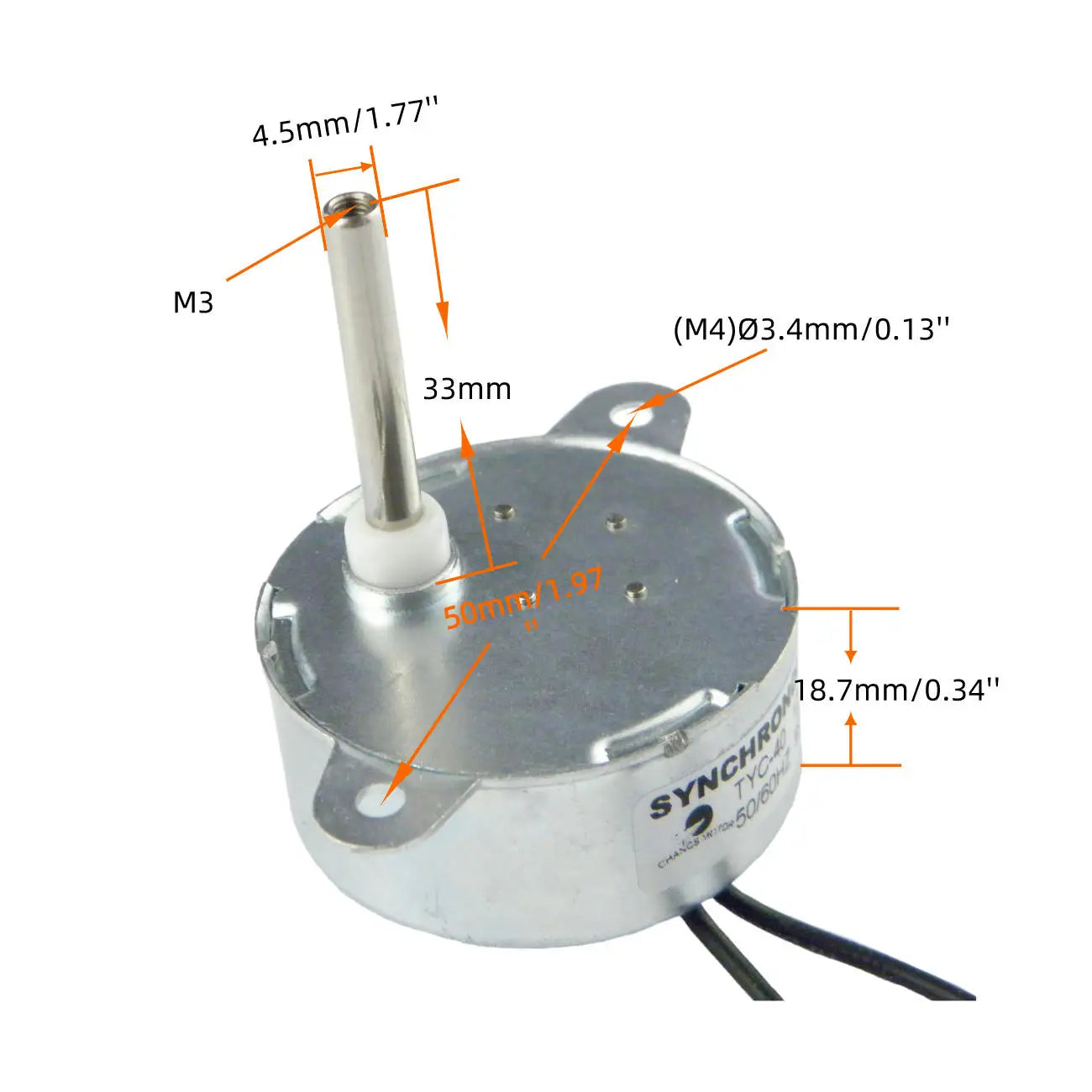 Custom Small Synchronous Motor TYC-40 12V 5RPM AC Inner-Shaft Length 33mm Slow Speed Electric Motor 2PCS Manufacturer
