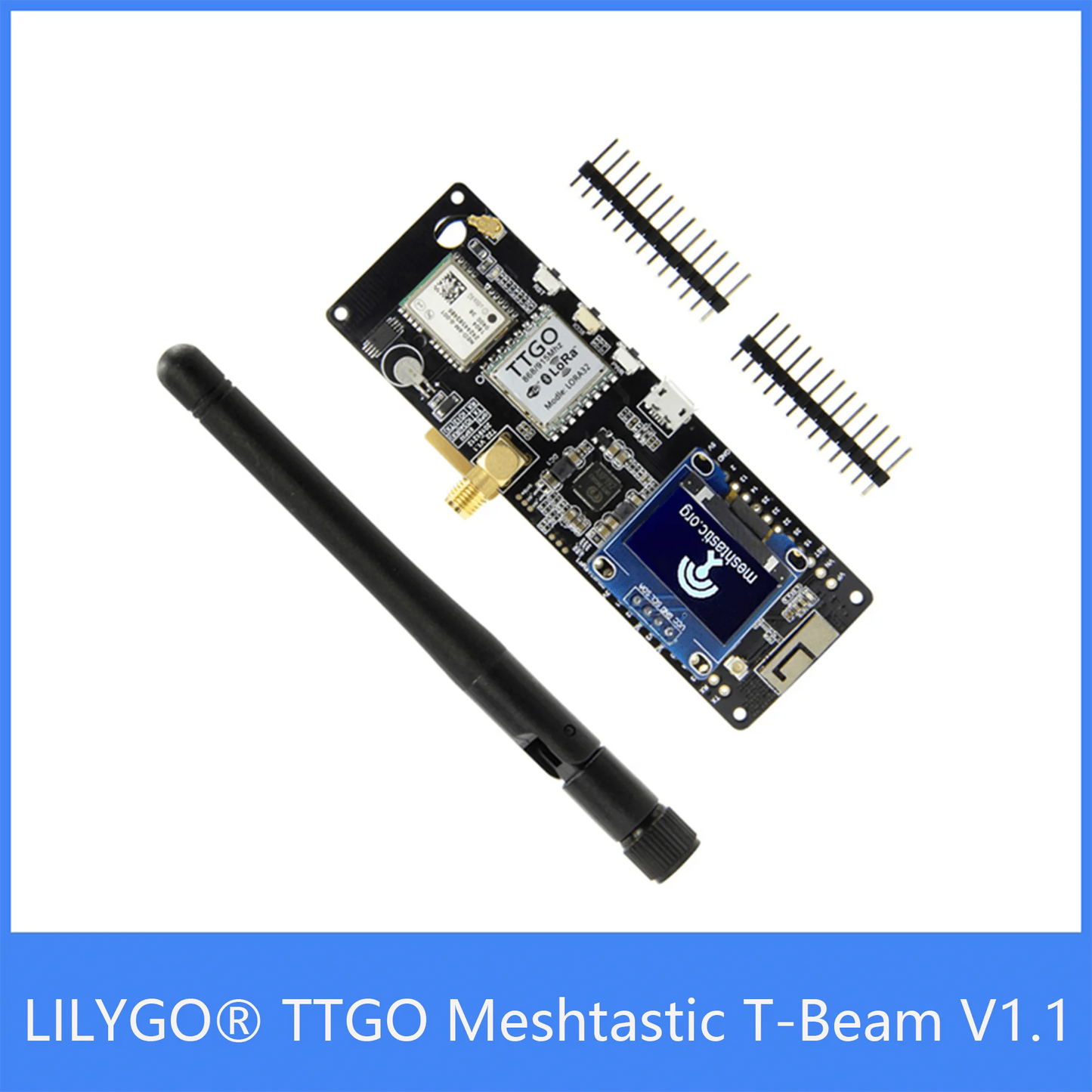 Custom TTGO Meshtastic T-Beam V1.1 ESP32 433/868/915/923Mhz WiFi BLE Lora ESP32 GPS NEO-6M sma18650 Battery Holder With OLED Manufacturer