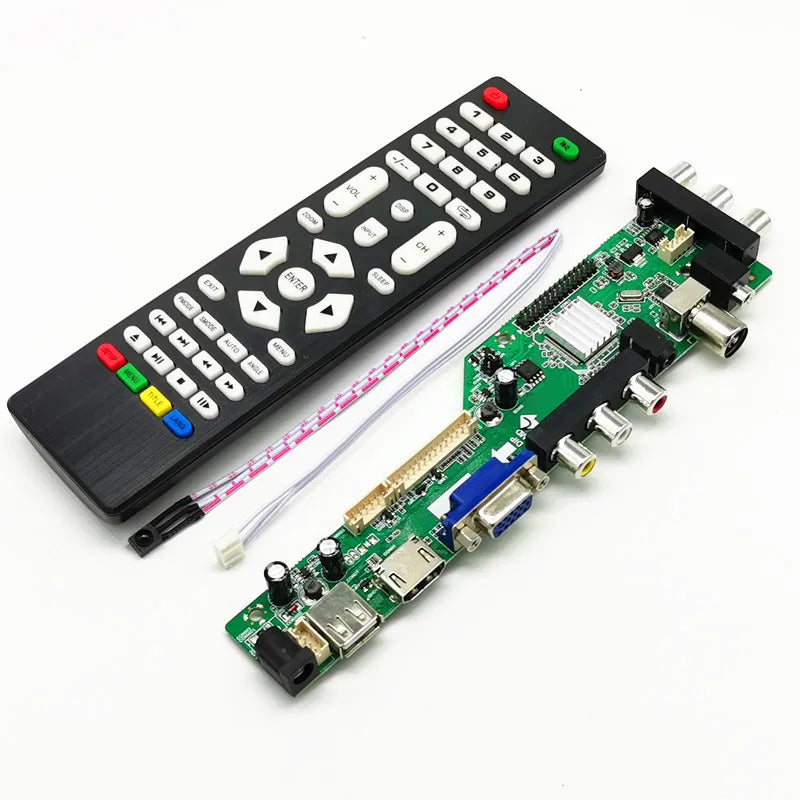 Custom ZS.D3663LA.A8 DVB-T2 DVB-T DVB-C digital TV LCD/LED driver board V56 V59 10-42" Universal LCD TV Controller Driver Board 3663 Manufacturer