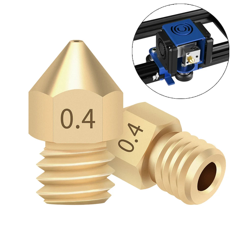 Custom 5PCS 3D Printer MK8 Nozzle Accessory 0.4mm For CR-10 For Ender 3 For Anet A8 for Creality CR-10 CR-10S S4 S5 for 3D printer Manufacturer