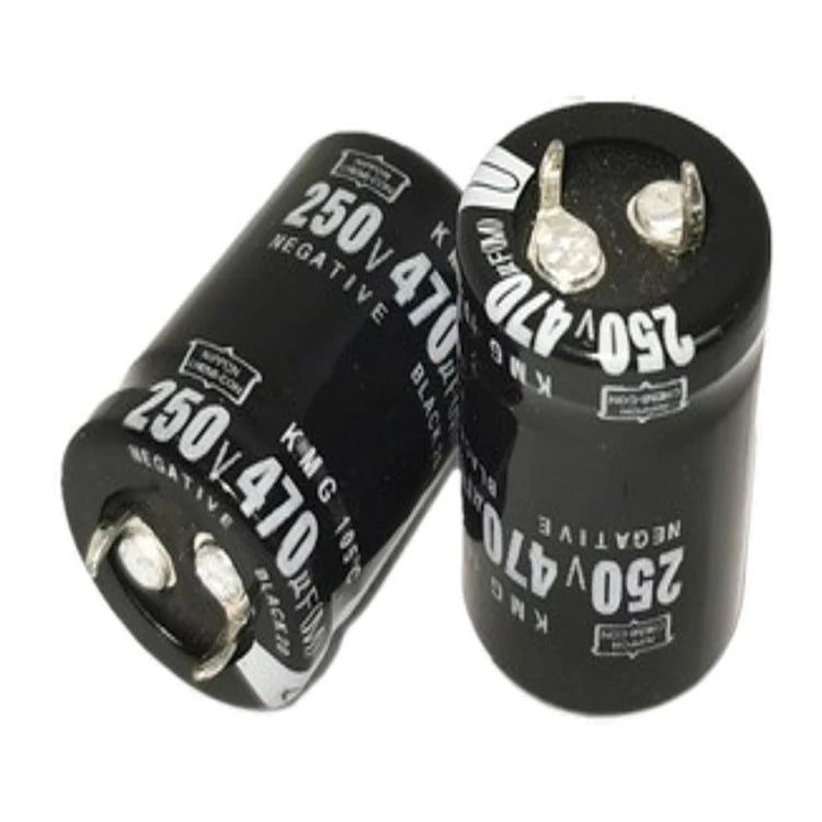 Custom high quality 250V470UF 22*30 22*40MM aluminum electrolytic capacitors 250V470UF 22x30/35/40 25x25/30/35/40MM Manufacturer