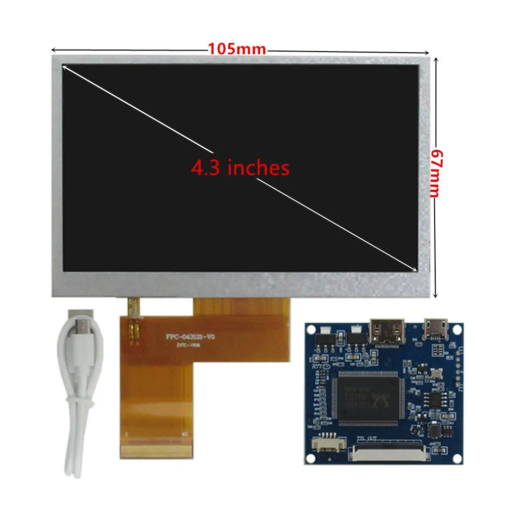 Custom 4.3 Inch Multipurpose LCD Screen Display Controller Control Driver Board Digitizer Touchscreen Mini HD-Compatible Manufacturer