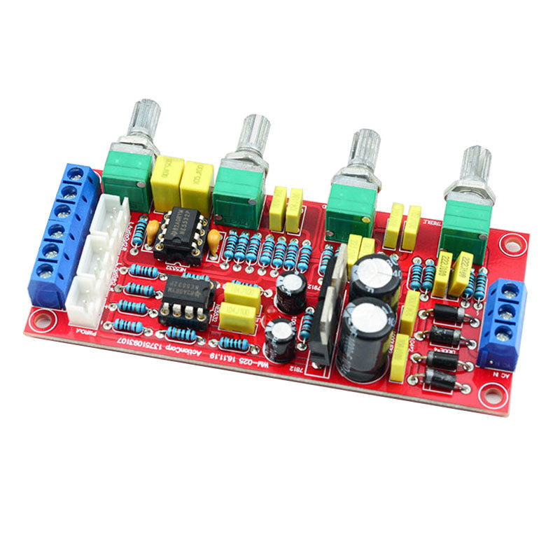 Dual NE5532 tunable preamp board Audio equalizer Preamp Tone EQ control Preamp DIY kit PCB components