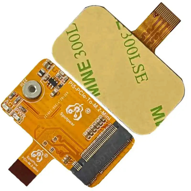 Raspberry Pi 5 PCIe to M.2 NVMe SSD Mini One-Body Extension Board HAT with Integrated-FPC & Differential Matching Design
