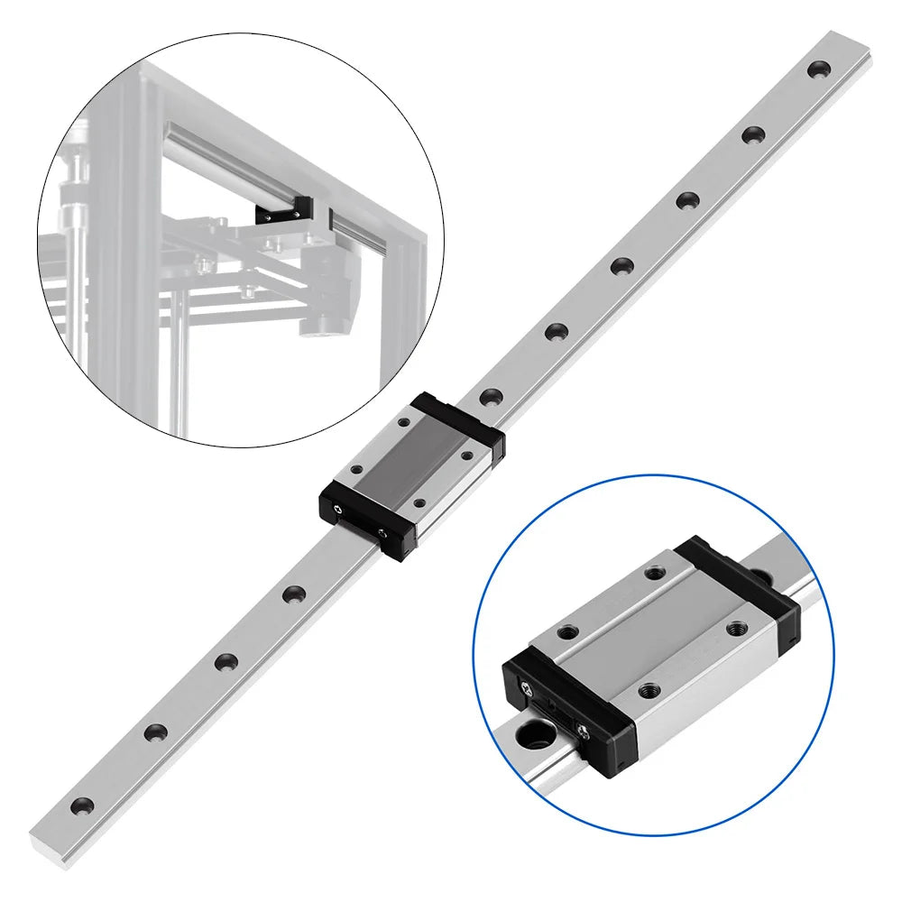 Custom 3d printer CNC linear rail MGN12 MGN15 MGN9 200 300 350 400 450 500 600mm miniature linear rail slide for core xy BLV printer Manufacturer