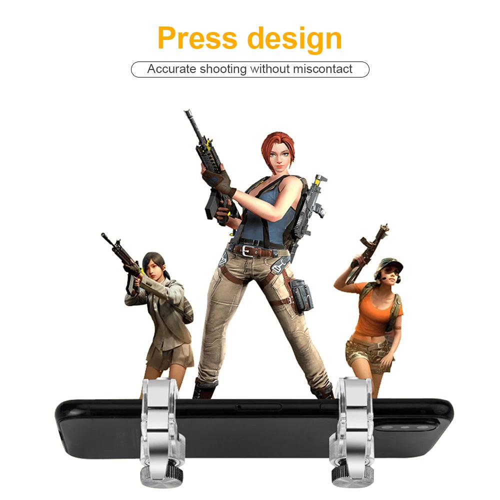 Custom Lonten Metal Smart Phone Mobile Gaming Trigger for PUBG Mobile Game Fire Button Aim Key L1R1 Shooter Controller Manufacturer