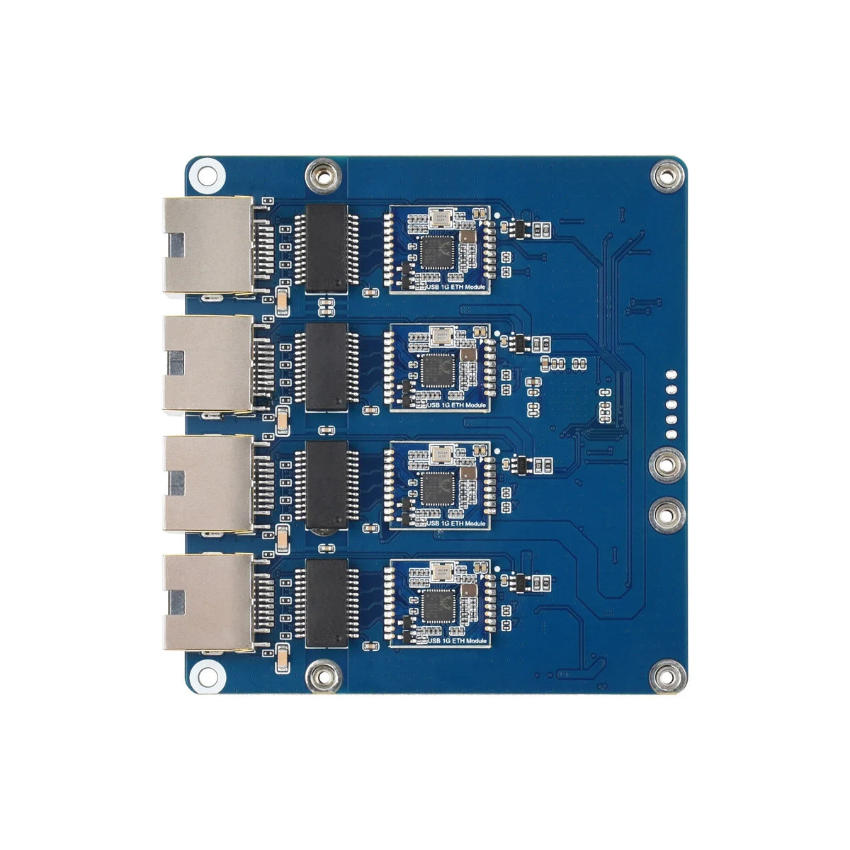 PI5 PCIe TO 4-Channel Gigabit Ethernet Expansion Board for RasPi Raspberry Pi 5 Projects 1GB 2GB 4GB RAM Accessories Driver-Free