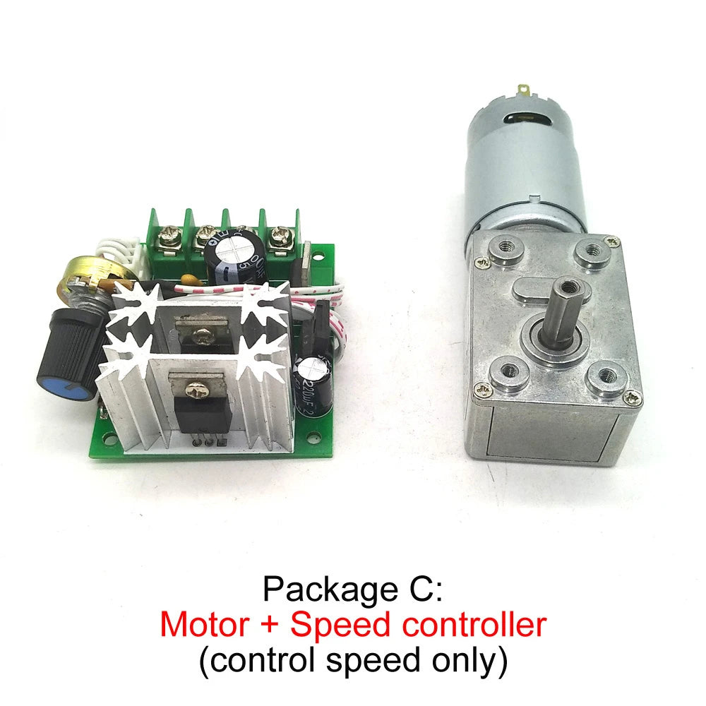 Custom 12V Worm Gear Motor DC Mini Reducer Motor Worm Reduction Gearbox Engine Self-Locking Geared Motor  JGY-395 Manufacturer