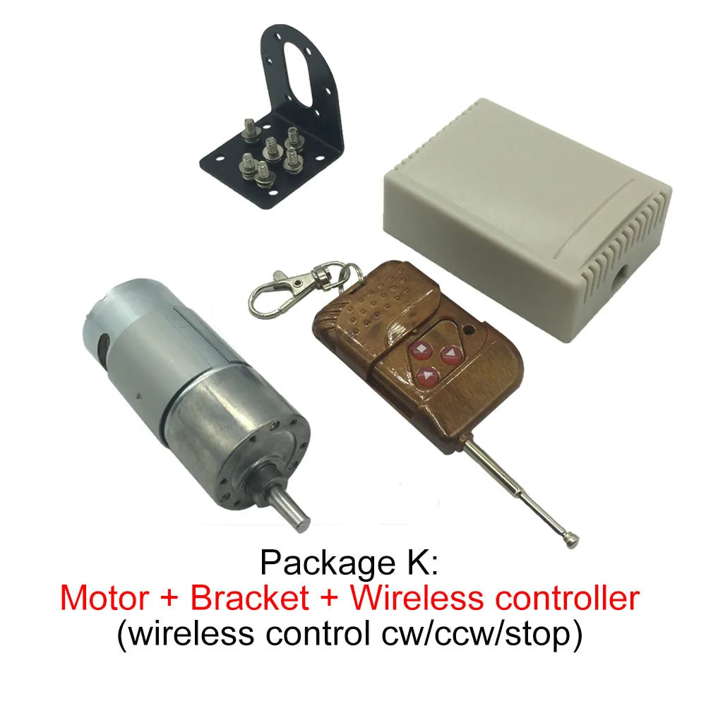 Custom 37GB555 High Torque Electric Motor Low Speed DC 12V 24V Reversed High Torque 6-800RPM 15W Low Noise Gear Motor Robot Manufacturer