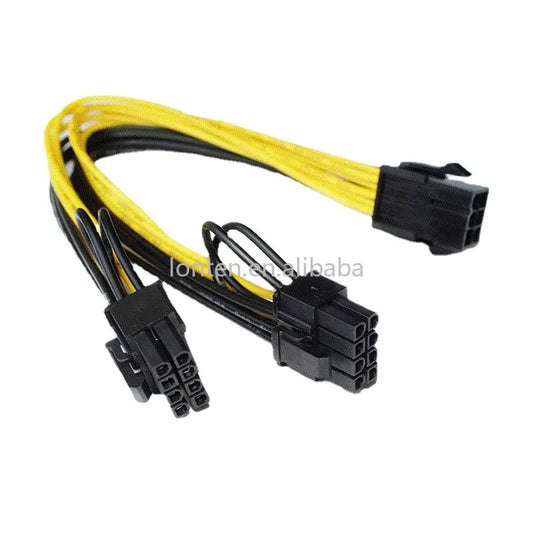 Custom Custom 6 Pin to 8 (6+2) Pin ATX EPS Male to Female PCI-E PCI Power Extension For Graphics card Power Extension Adapter Cable Manufacturer