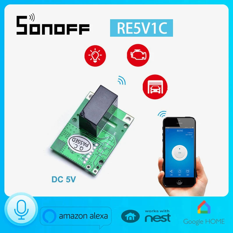 Custom RE5V1C Smart Wifi switch 5V DC DIY wireless switch relay Module Dry contact output /Selflock eWelink APP Remote control Manufacturer