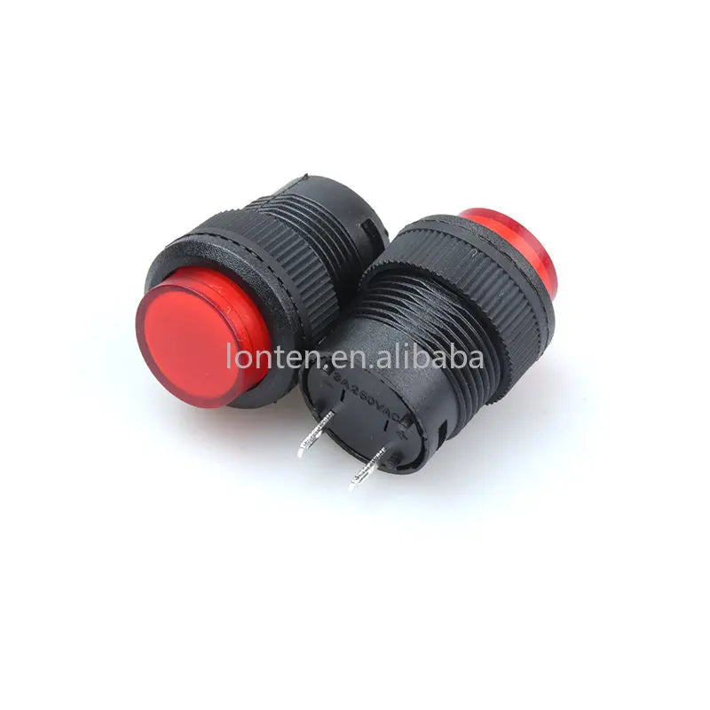 Custom 5Pcs R16-503 Key Button Switch Jog Reset Self-locking Switch Round 2 Pin 16MM without Light Manufacturer