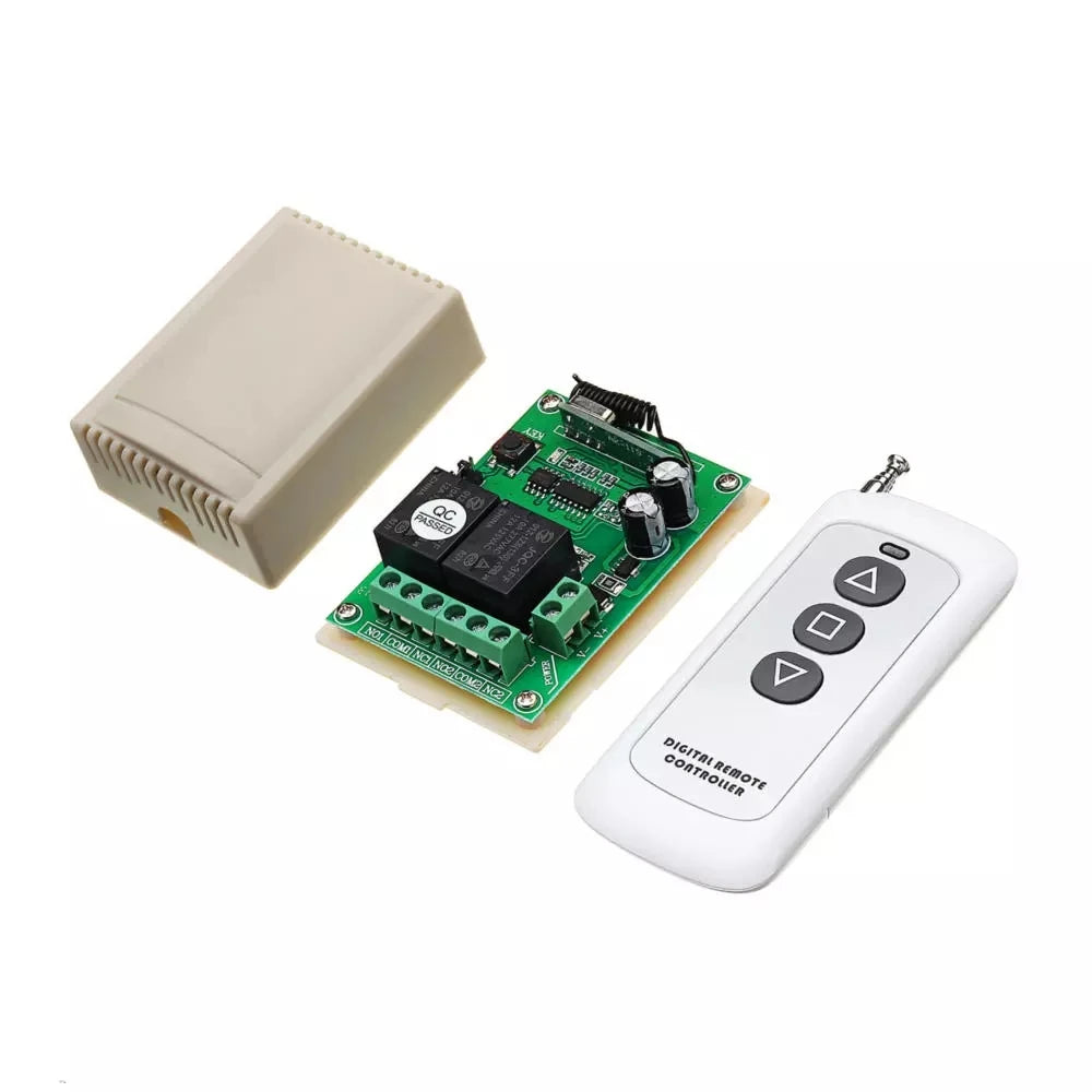 Custom 315MHz 12V Motor Forward Reverse Controller Wireless Remote Control Switch With 3 Button Transmitter Manufacturer