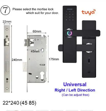 Custom Wifi Electronic Door Smart  Lock With Tuya APP Remotely  Biometric Fingerprint  Smart Card Password tuya smart lock Manufacturer