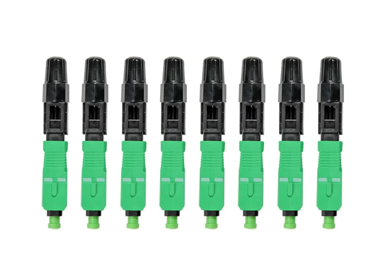 Custom High Quality 50PCS SC APC fiber optic SC APC Single-mode Fast connector SC APC FTTH Fiber Optic quick Connector Manufacturer