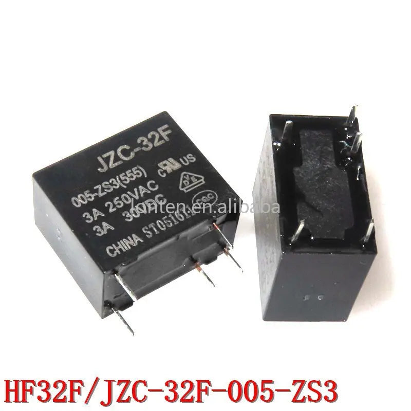 Custom Custom 5PCS JZC-32F 5V 12V 24V Power Relays JZC-32F-005-ZS3 JZC-32F-012-ZS3 JZC-32F-024-ZS3 10A 250VAC 5PIN Manufacturer
