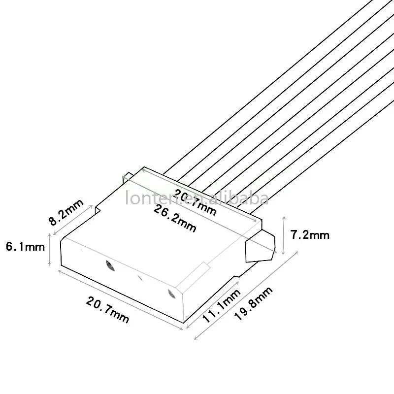 Custom 30cm Computer Power Supply IDE Molex 4-pin Male Female Extension Power Cable Pure Copper Wire Core Cable 5.08mm Pitch Manufacturer