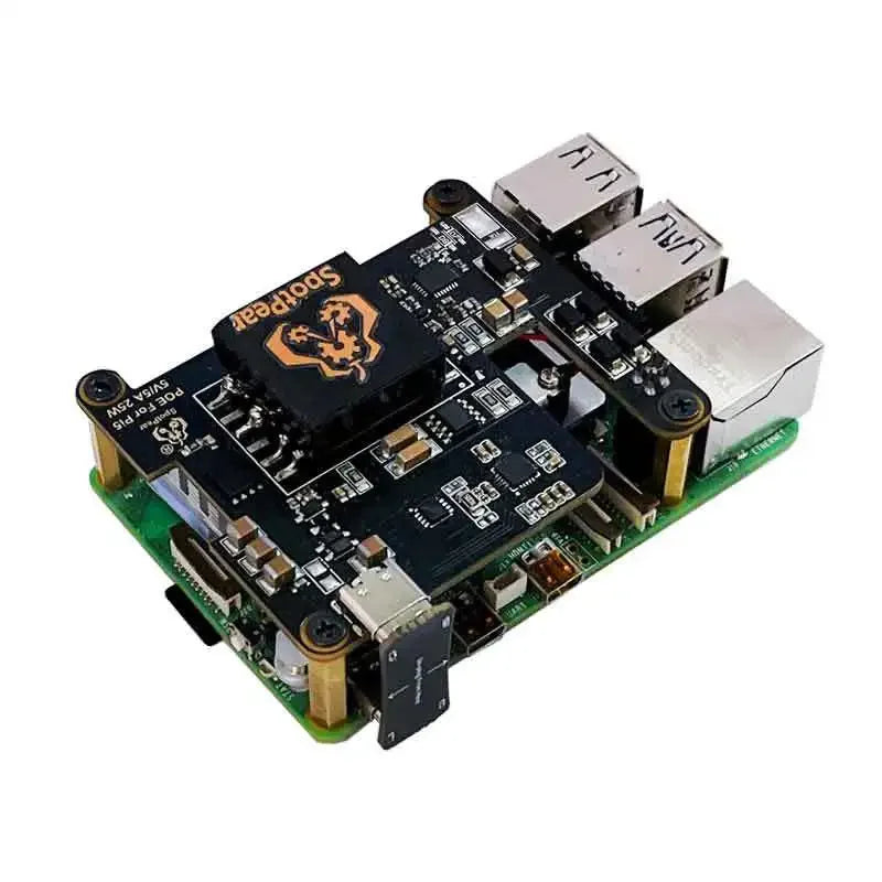 Raspberry Pi 5 PoE to USB-C PD Expansion Board - IEEE 802.3af/at Power over Ethernet Adapter
