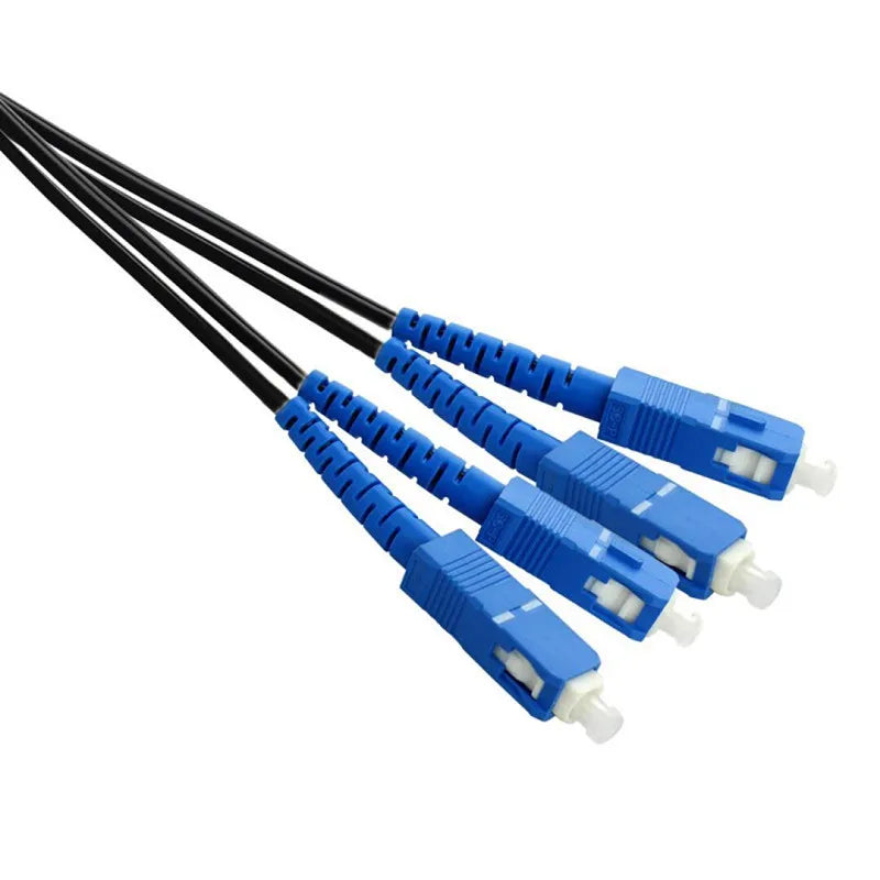 Custom 300M Outdoor SC UPC 4Cores FTTH Drop Patch Cable SC Singlemode Duplex G657A Fiber optic patch cord FTTH fiber optic jumper Cable Manufacturer