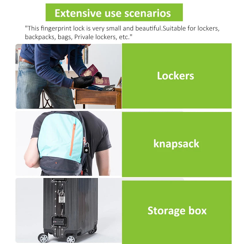 Custom Lonten smart home colorful fingerprint padlock Biometric Fingerprint Padlock luggage backpack Smart Lock Manufacturer