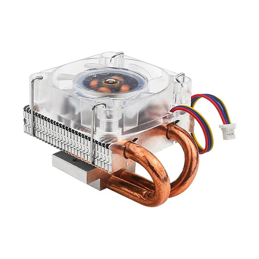 ICE Tower CPU Cooling Fan for Raspberry Pi 5B pi5 Cooler U-Shaped Copper Tube, Cooling Fins, RGB LED Fan, Super Heat Dissipation