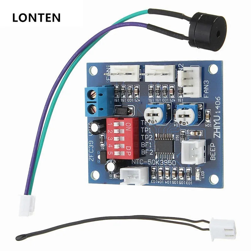 Custom Lonten DC 12V PWM PC CPU Fan Temperature Control Speed Controller CPU High-Temp Alarm Manufacturer