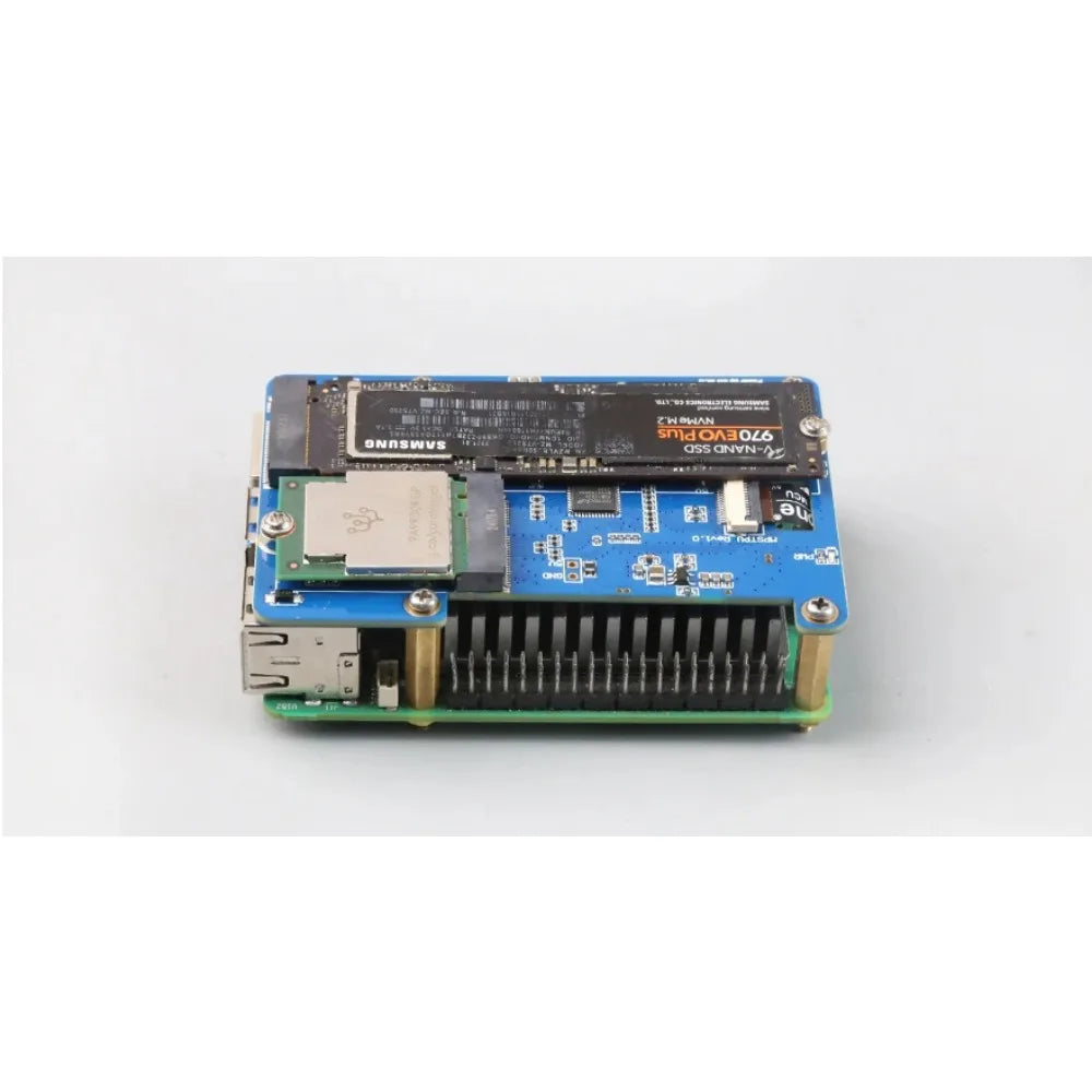 ,Raspberry Pi 5 PCIE To TPU and SSD HAT, AI for RPi5, Support Google Coral Edge TPU,support NVME SSD Custom