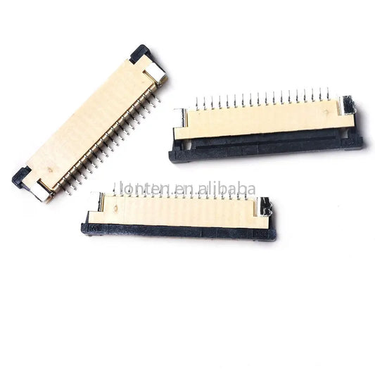Custom 10pcs FFC FPC connector 1.0mm 4 Pin 6 8 9 10 12 14 16 18 20 22 24 26 30P Top Contact Right angle SMD / SMT ZIF Manufacturer