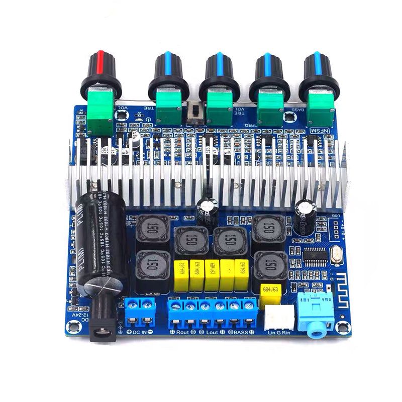 2*50W+100W TPA3116  HIFI Power Subwoofer Amplifier Board 2.1 Channel TPA3116D2  Audio Stereo equalizer Amp pcb assembly Customize