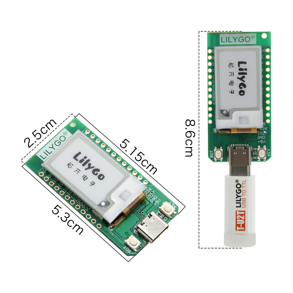 T-Dispay E-paper 1.02 inch Adapt to T-U2T USB To TTL Automatic Downloader Custom PCB speaker audio amplifier pcba customize