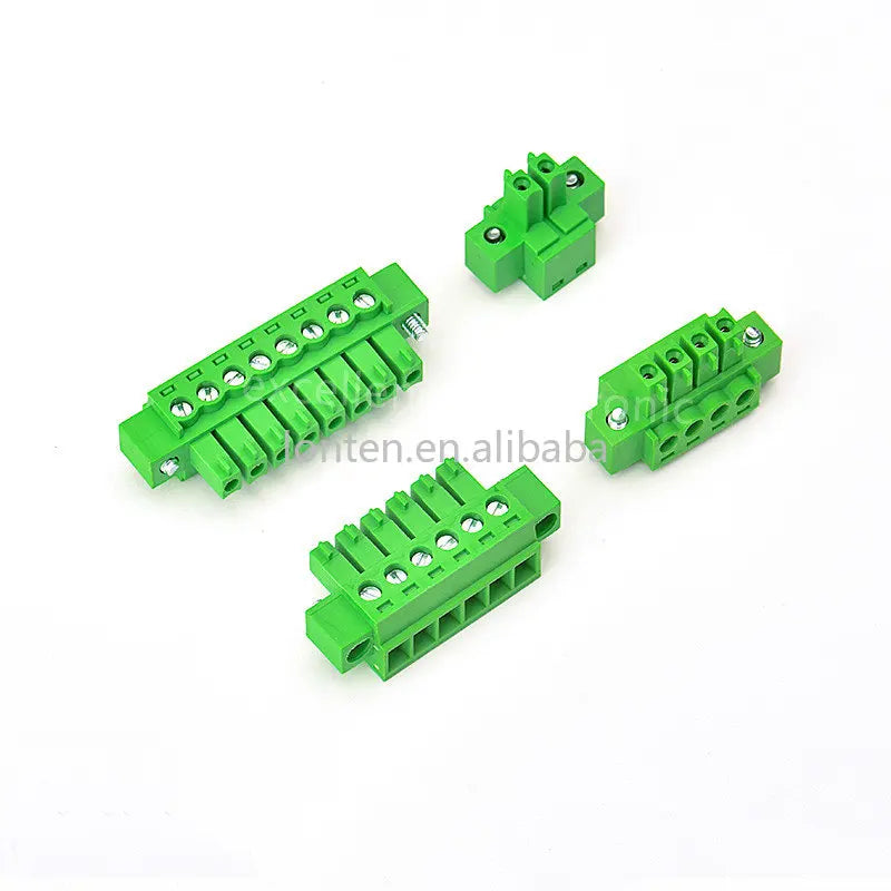 Custom 3.81mm Terminal Block Plug-in With Lock 2P 3P 4P 5P 6P 7P 8P Fixed Flange Screw 15edg Male/Female Pluggable Connectors Manufacturer