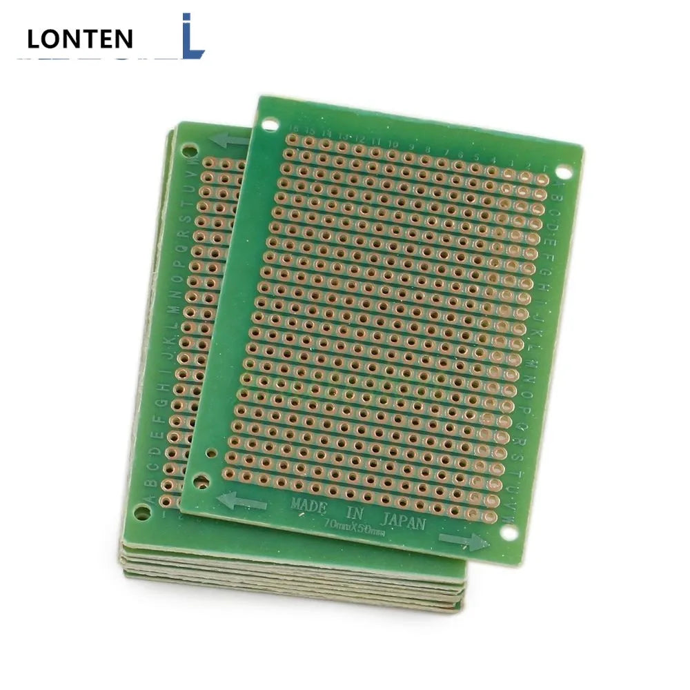 Custom Lonten 5pcs/lot 50x70mm Universal Single Side PCB Board DIY Prototyping Circuit Board 5*7cm Manufacturer