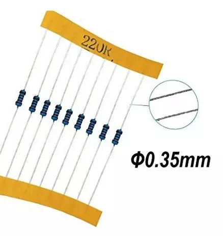 Custom 17 Values 1/4W 1% Resistor Kit Assortment, 0 Ohm-1M Ohm (Pack of 525) for class education, engineer electronics experiment Manufacturer