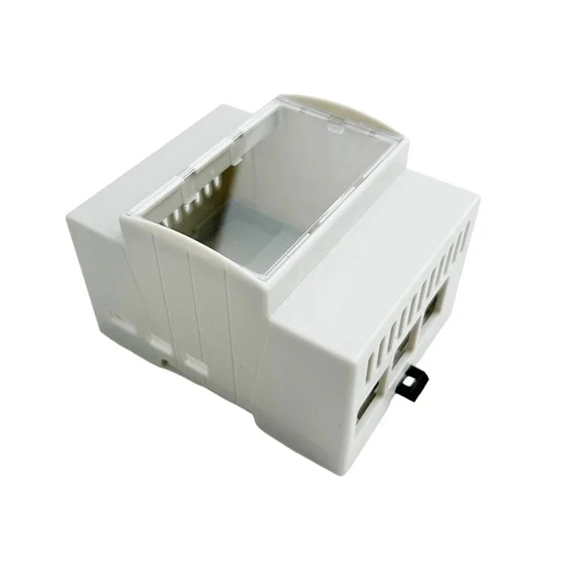 Case DIN Rail Shell White ABS Large Inner Space Clear Top Windows Electric Box For Rpi 5 Pi 5 For Raspberry Pi 5