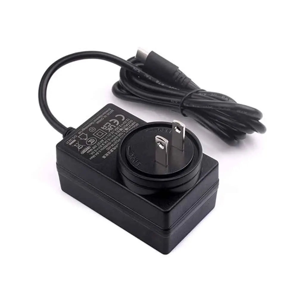 Geekdiytime Raspberry Pi 5 Power Supply PD 27W 5.1V 5A USB Type-C Power Adapter EU/US/UK Plug Black for RPI 5