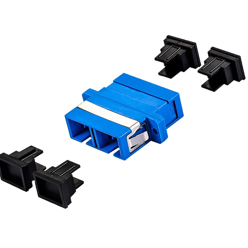Custom 100PCS SC UPC Duplex single-mode Fiber optic Adapter SC Optical fiber coupler SC UPC Fiber flange SC connector Manufacturer