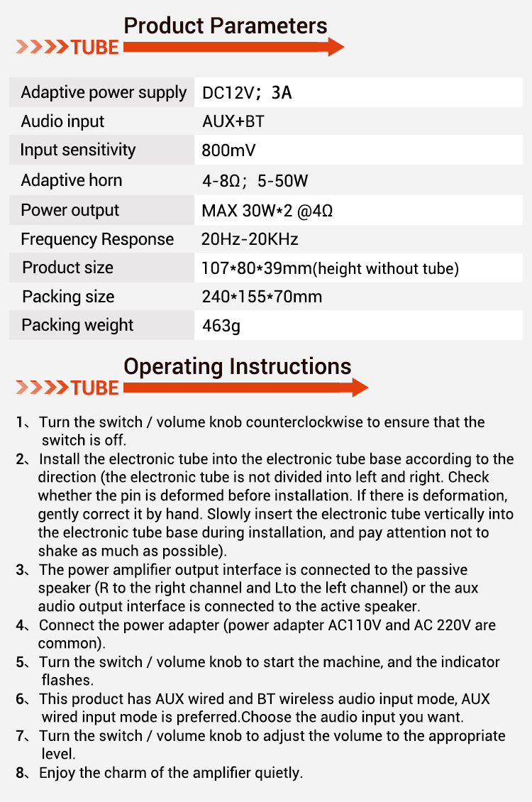 6J1 Preamplifier Power 2*30W Amplifiers HiFi Tube Preamp Stereo Bile Buffer audio amplifier board pcb assembly