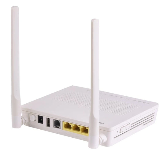 Custom 5pcs original HW EG8141A5 Gpon ONU FTTH modem router bare metal + adapter 1GE + 3FE + 1tel + wifi With English Software Manufacturer