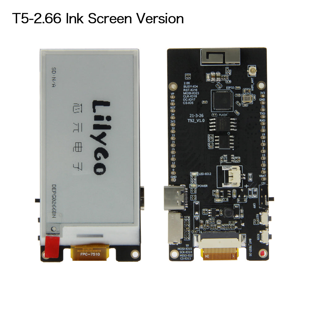 T5-2.66 inch E-paper compatible with T-U2T USB To TTL automatic downloader Custom PCB pcba pcb for tools customize