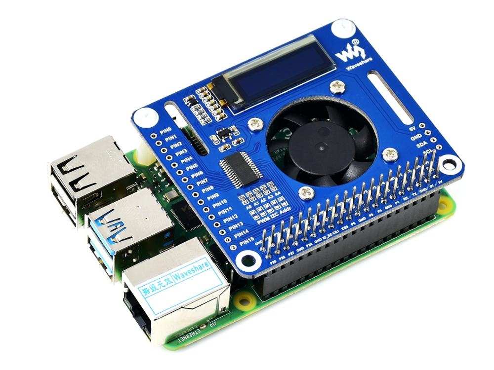 PWM Controlled Fan HAT for Raspberry Pi, I2C, Temperature Monitor Custom PCB abs break pcba dongguan pcba montage customize