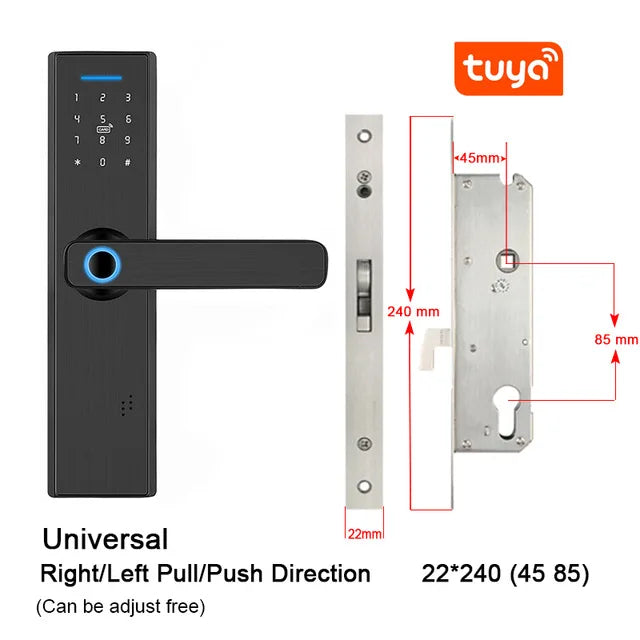 Custom Hot Tuya smart lock Fingerprint door lock Smart Door WIFI Lock ,Password ,IC card Door Lock Manufacturer