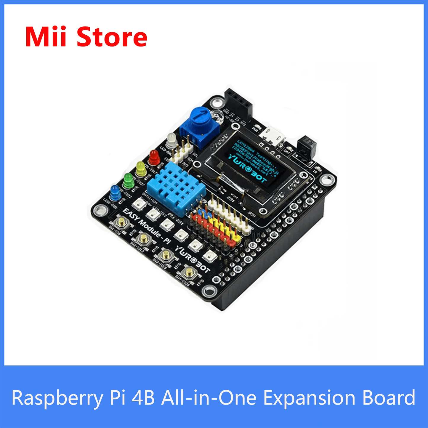 Custom Raspberry Pi 4B all-in-one expansion board easy module pi with OLED sensor module DHT11 for 4B/3B Manufacturer