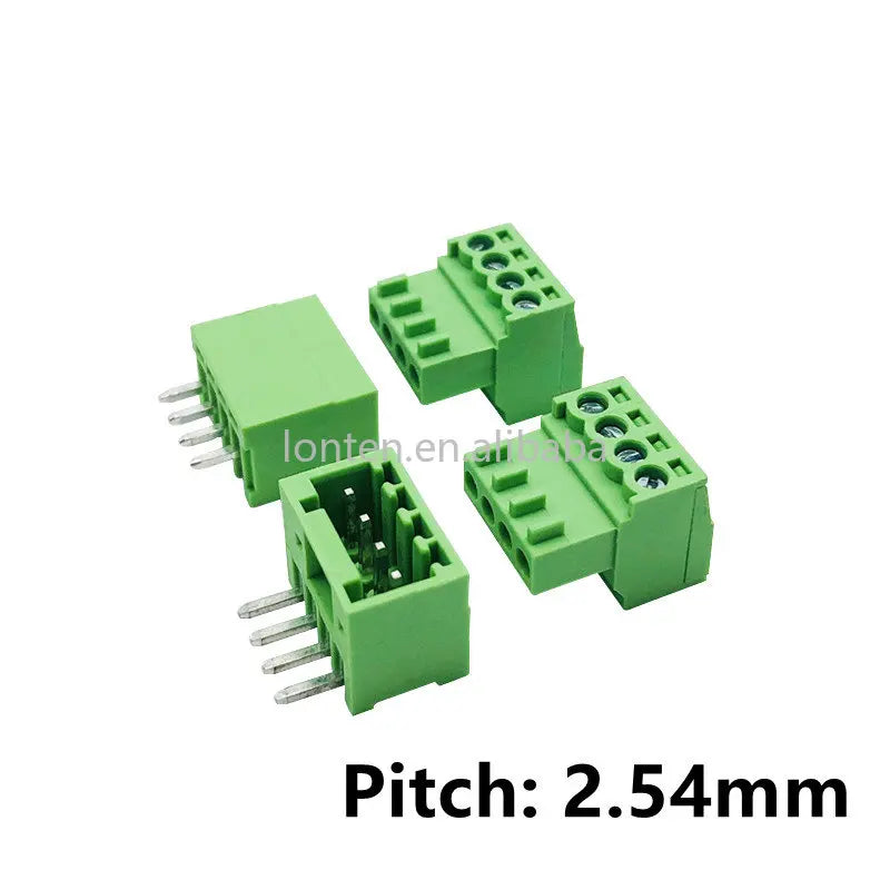 Custom 5sets 15EDG 2.54mm Pitch Screw Wiring Plug-in Terminal Plug Welding Plate Socket 2p 3p 4p 5p 6p Manufacturer